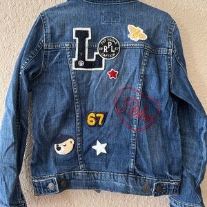 Polo Ralph Lauren Girls Hearts, Bear 67, USA Patches classic Denim Jacket (6x)